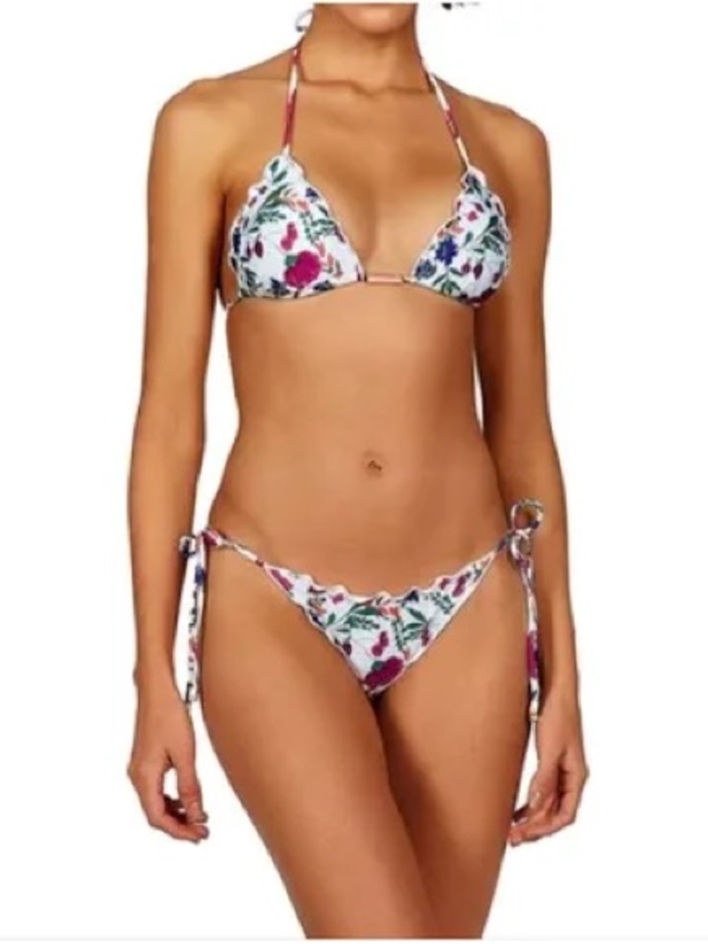 ViX Paula Hermanny Floral Bia Tube Triangle Bikini set